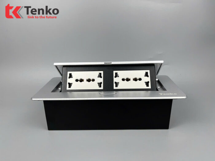 ổ cắm âm bàn TENKO TK-AS06DN màu bạc