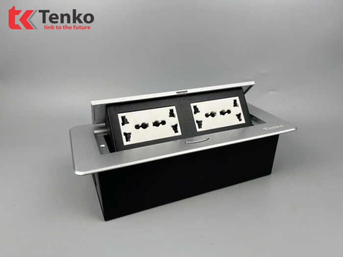 ổ cắm âm bàn TENKO TK-AS06DN màu bạc