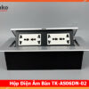 ổ cắm âm bàn TENKO TK-AS06DN màu bạc