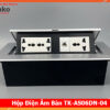 ổ cắm âm bàn TENKO TK-AS06DN màu bạc