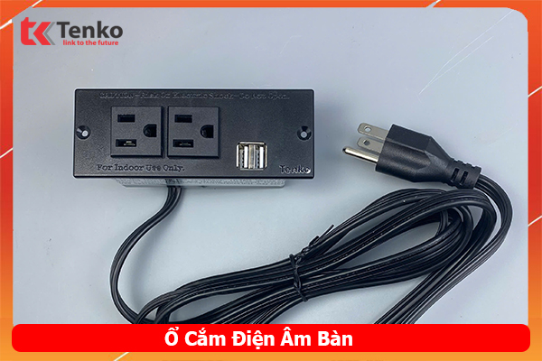 Ổ Cắm Điện Âm Bàn Chuẩn Mỹ Tenko TK-KDM01